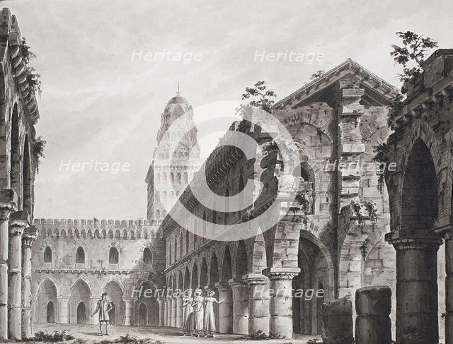 Stage design for the Opera seria "Le zingare dell'Asturia" by Carlo Evasio Soliva. Teatro alla Scala Creator: Sanquirico, Alessandro (1777-1849).