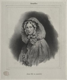 Brussels: Young Girl in a Cape. Creator: Jean Baptiste Madou (Belgian, 1796-1877).