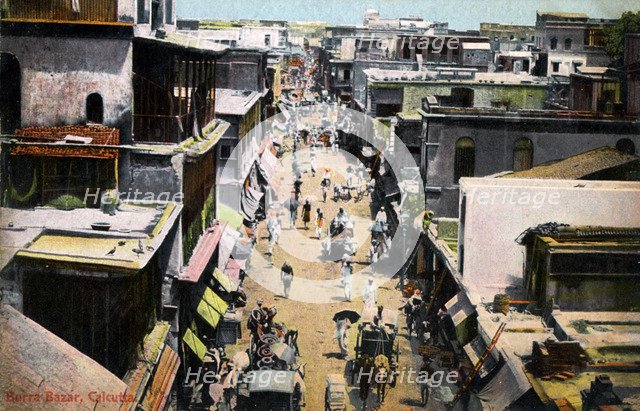 Burra Bazar, Calcutta, India, early 20th century. Artist: Unknown