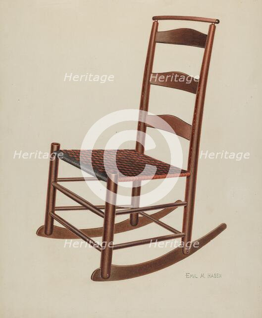 Shaker Chair, c. 1938. Creator: Emil Hagen.