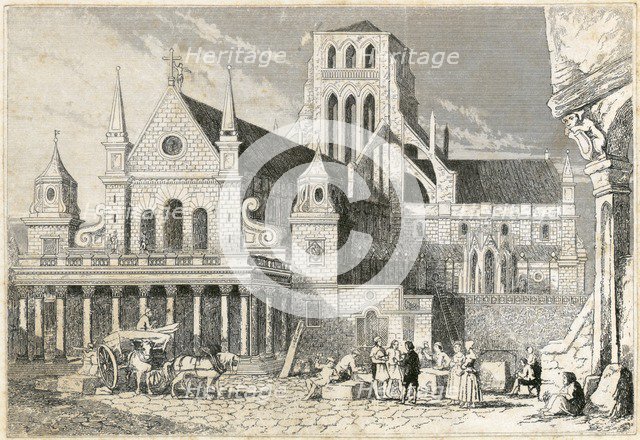 Old St Paul's Cathedral, City of London, 1660. Artist: Unknown.