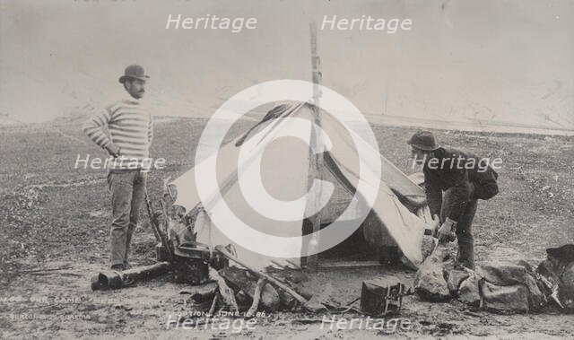 Our Camp', near Te Ariki, after eruption June 10 '86, 1886. Creator: Burton Brothers.