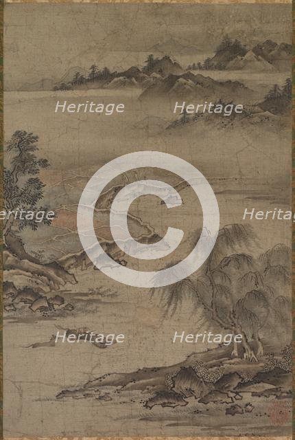 Farming and Herding Buffalo in Summer, mid- to late 1500s. Creator: Kan? J?shin (Hideyori) (Japanese, active c. 1540).