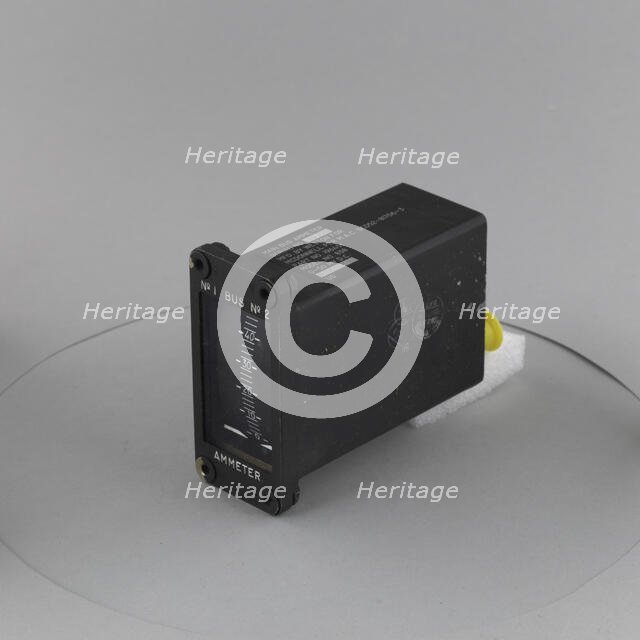 Ammeter, Main Bus, Gemini, 1960s. Creator: Weston Instruments.