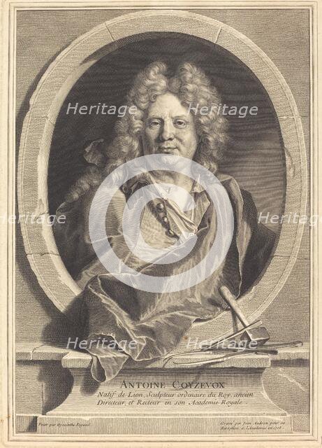Antoine Coyzevox, 1708. Creator: Jean Audran.