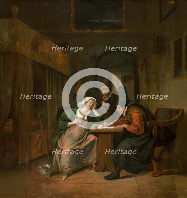 Physician and a Woman Patient , ca 1665. Creator: Steen, Jan Havicksz (1626-1679).