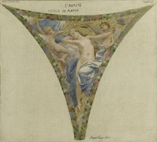 Esquisse pour l'escalier des fêtes de l'Hôtel de Ville - L'Aurore, 1901. Creator: Joseph Blanc.
