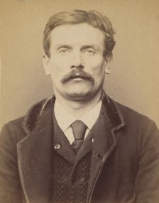 Parisot. Louis. 37 ans, né à Saint-Avalet (Moselle). Employé au "Petit Journal". Anarchist..., 1894. Creator: Alphonse Bertillon.