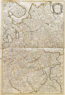 Map of Muscovy. Artist: Price, Charles (active Early 18th cen.)