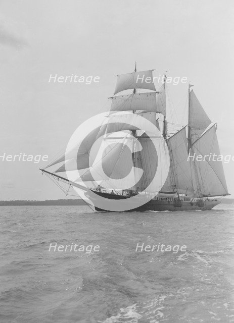 The auxiliary sailing ship 'Sunbeam', 1911. Creator: Kirk & Sons of Cowes.
