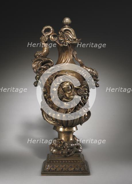 Ewer with Triumph of Galatea, c. 1700. Creator: Massimiliano Soldani (Italian, 1656-1740).