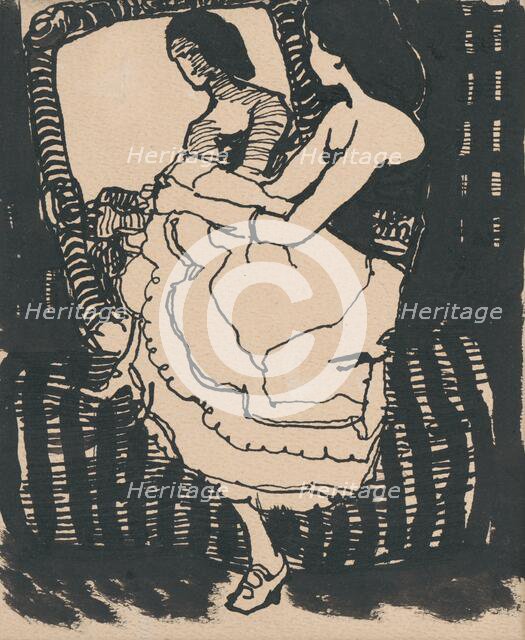 In front of mirror I., 1908. Creator: Konstantín Kövári-Kacmarik.