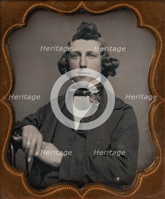 Young Man with Curled Hair, 1850s. Creator: Unknown.