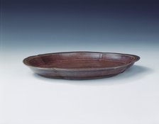 Aubergine glazed kinrande dish, Jiajing period, Ming dynasty, China, 1522-1566. Artist: Unknown