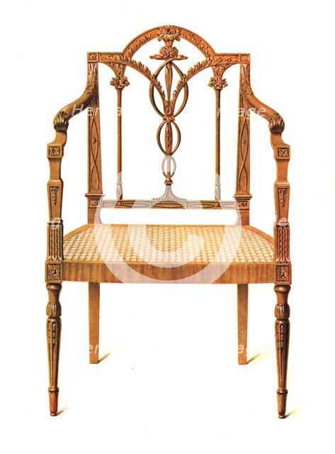 Satinwood Chair, 1908  Creator: Shirley Slocombe.