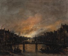 Fire at Amsterdam by Night, 1645-1660. Creator: Aert van der Neer.