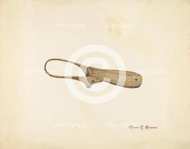 Bootjack, c. 1938. Creator: Marius Hansen.