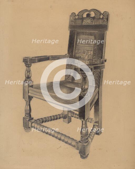 Carved Chair, 1935/1942. Creator: Joseph Sudek.