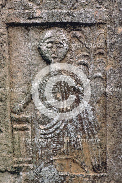 Detail of a gravestone in a sanctuary sacred to Saturn, 1st century. Artist: Unknown