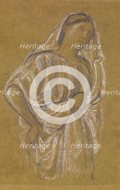 St Theophilus and the Angel - Study of a Court Lady, 1863-67. Creator: Sir Edward Coley Burne-Jones.