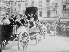 Refugees from Belgium in Paris, 1914, 1914. Creator: Bain News Service.