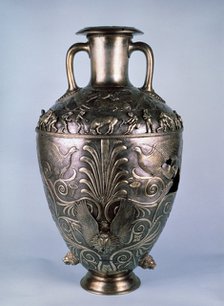 'Amphora with relief scenes', first half of 4th century BC. Artist: Unknown