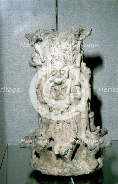 Terracotta vase with human figures, Syria, Middle Bronze Age, 2000 - 1600 BC. Artist: Unknown