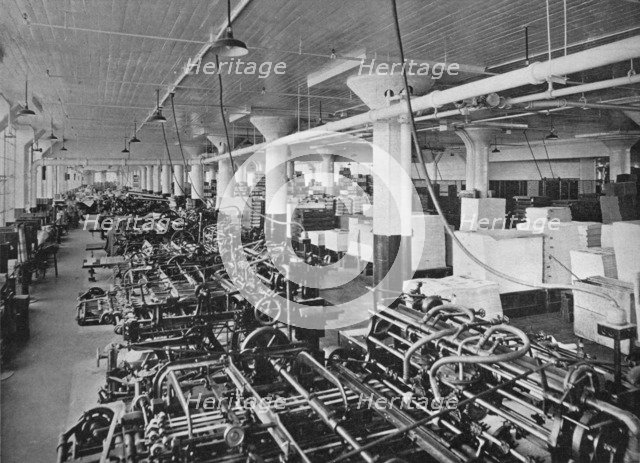 View in the press room of the Metropolitan Life Insurance Company, Long Island City, New York, 1922. Artist: Unknown.