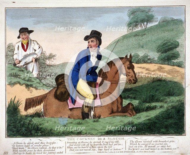 'The Cockney in a Slough', 1804. Artist: Anon