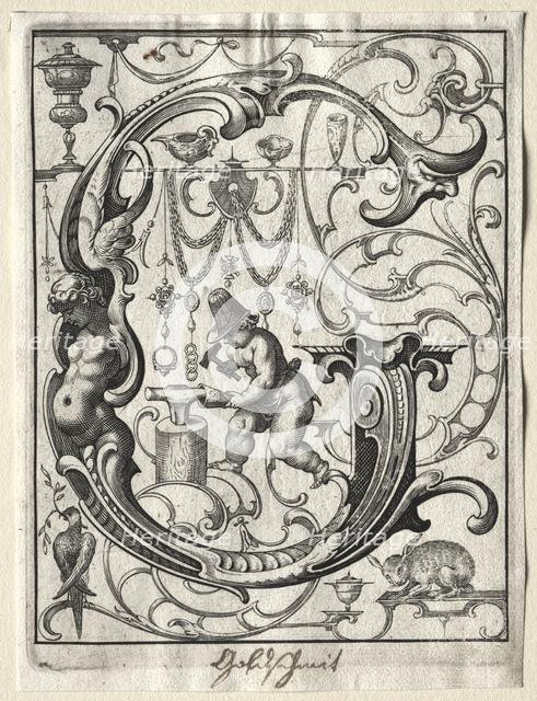 New ABC Booklet: G, 1627. Creator: Lucas Kilian (German, 1579-1637).