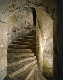 South staircase of the keep of Dover Castle, Kent, c2000s(?). Artist: Unknown.