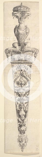 (Design for a Dagger and Sheath), 1543. Creator: Augustin Hirschvogel.