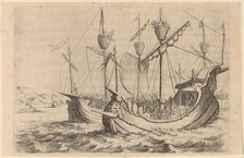 Hannibal's Navy Battling the Rhodians, 1634. Creator: Willem Basse.