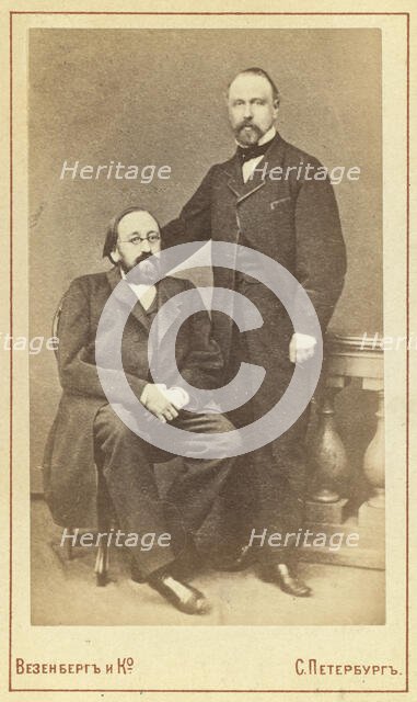 Konstantin Nikolaevich Leontev and Mikhail Nikiforovich Katkov, full-length..., between 1880 and 86 Creator: Unknown.