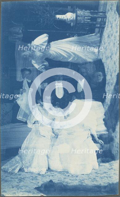 Untitled (Double exposure of several people in interior), 1890s. Creator: Unknown.