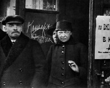 Russian Bolshevik leader Vladimir Lenin and his wife, Nadezhda Krupskaya, Russia, 1922. Artist: Unknown