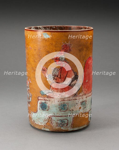 Vase Depicting a Courtly Scene, A.D. 600/800. Creator: Unknown.