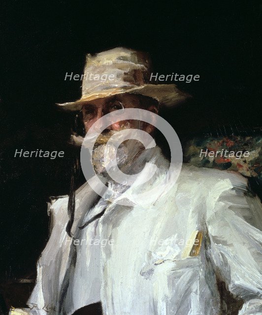 Portrait of William Merritt Chase, American impressionist painter, c1910. Artist: Annie Traquair Lang