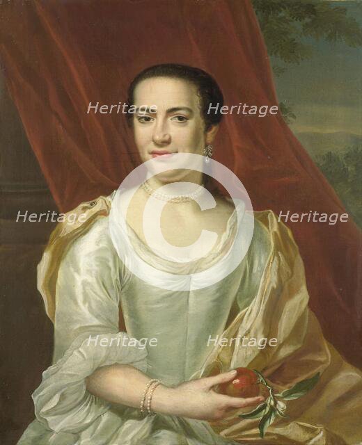 Margaretha Leuveling (1738-83), Wife of Justus Tjeenk, 1756. Creator: Herman Frederik van Hengel.