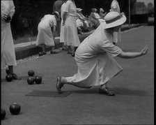 Women Playing Bowls, 1936. Creator: British Pathe Ltd.