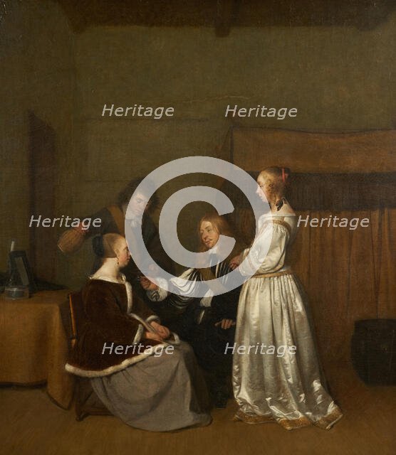 Gallant Conversation, between 1652 and 1654. Creator: Gerard ter Borch.