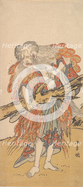 The 5th Ichikawa Danjuro in the Role of Yamauba, 12th month, 1775. Creator: Shunsho.