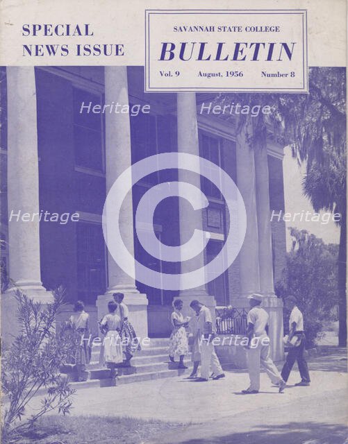 The Savannah State College Bulletin: Special News Issue, Vol. 9, No. 8, 1956-08. Creator: Victor H Green & Co.