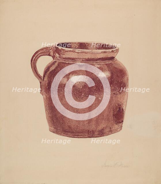 Bean Pot, c. 1939. Creator: Georgine E. Mason.
