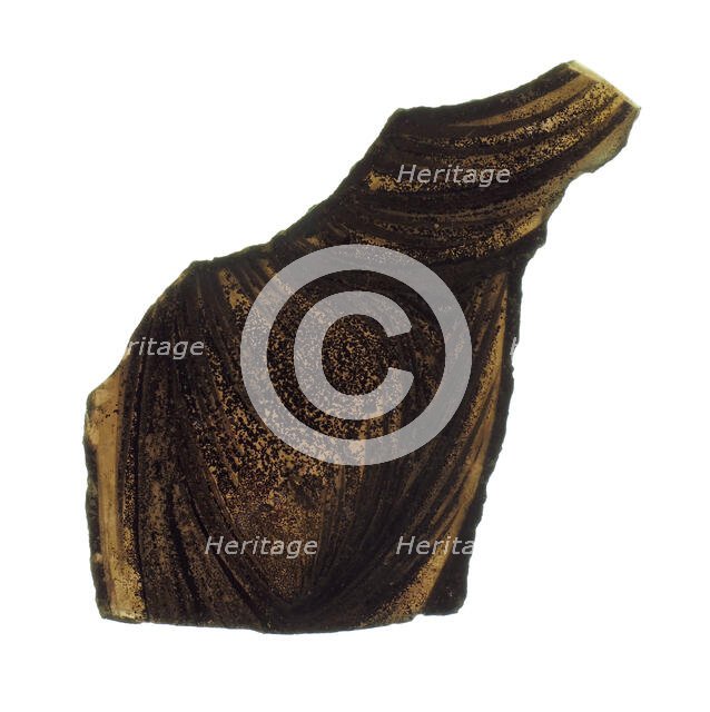 Glass Fragment, French, 12th-14th century. Creator: Unknown.