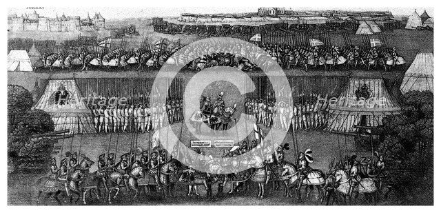 Interview between Henry VIII and the Emperor Maximilian, 16th century, (1896). Artist: Boussod, Valadon & Co