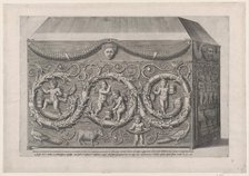Speculum Romanae Magnificentiae: Decorated Sarcophagus with Arabesques, 1553., 1553. Creator: Anon.