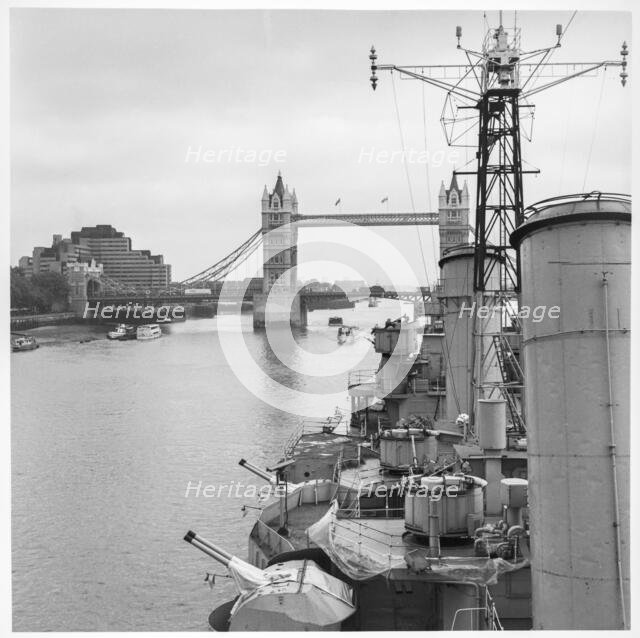 HMS Belfast, The Queen's Walk, Southwark, Greater London Authority, 1971-1985. Creator: Leonard Robin Mattock.