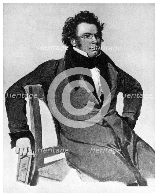 Franz Peter Schubert, Austrian composer, 1825 (1956). Artist: Unknown