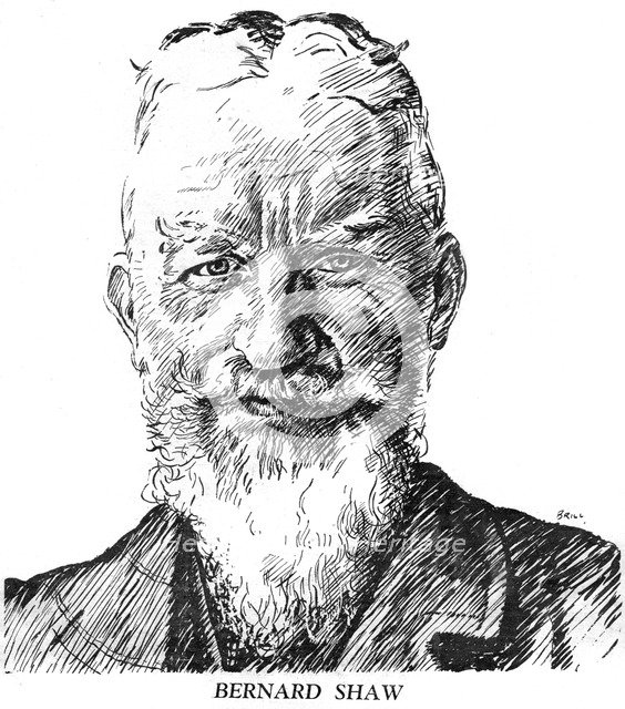 George Bernard Shaw, Irish playwright, 1926.Artist: Brill